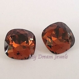 Swarovski 4470 Square Smoked Topaz 12x12mm