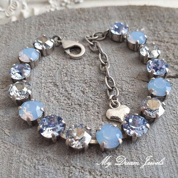 Armband Alison "Air Blue" met Swarovski Crystal