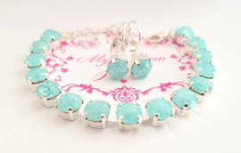 Armband Crushed  Crystal Sea Foam