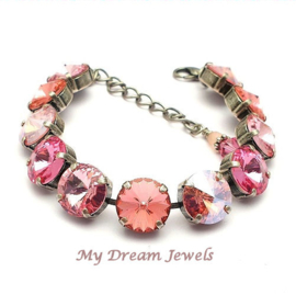 Armband "Pink Moonlight Dreams " met Swarovski Crystal
