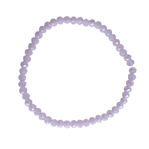 Basis Armbandje met Facetkralen Lila Pearl Shine