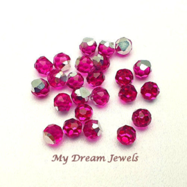 Vintage Swarovski Fireball Fuchsia 5mm