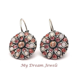 Oorbellen Pink Flower Dreams met Swarovski Crystal