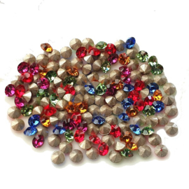 Swarovski 1028 puntsteen Rainbow Multi PP21  ( 2,7mm ) per 144 stuks