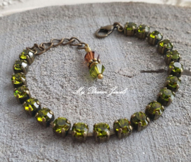 Armband Olivine met Swarovski Crystal