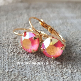 Oorbellen Alison met Swarovski Coral Summer Love