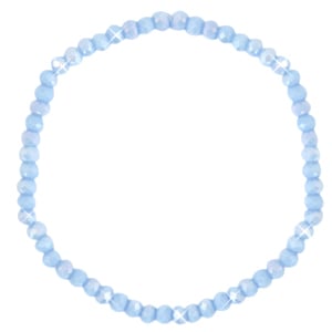 Basis Armbandje met Facetkralen Lavender Blue Pearl Shine