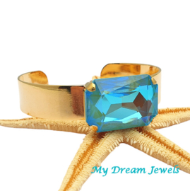 Cuff Armband Crystal "Turquoise Delite "