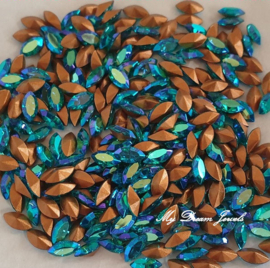 Swarovski 4200/2 Navette 6x3mm  "Blue Zircon AB"
