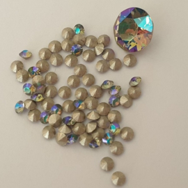 Swarovski 1028  puntsteen Black Diamond AB Special  PP18 ( 2,4mm )