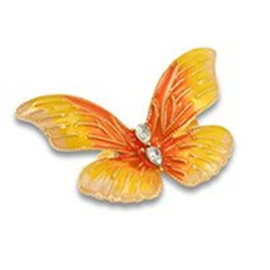 Broche Vlinder Goud/Oranje en Geel
