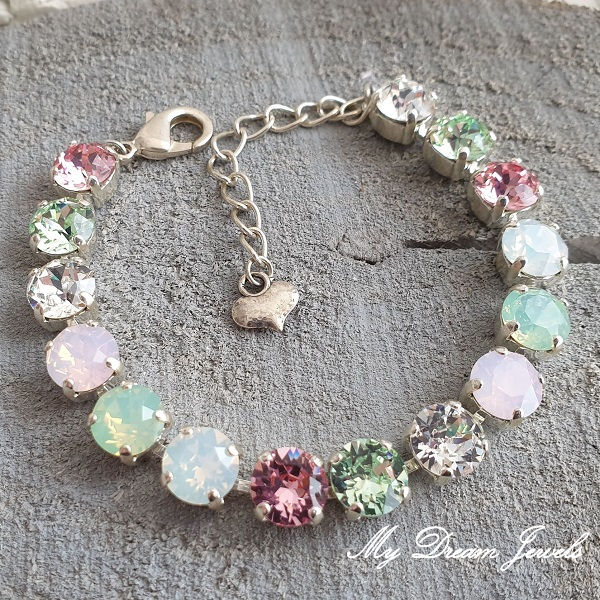 Armband Alison "Pastel Multi" met Swarovski Crystal