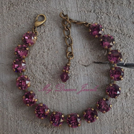 Armband Alison " Amethyst  " met Swarovski Crystal