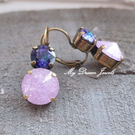Oorbellen Magical Purple & Crushed Violet met o.a. Swarovski Crystal
