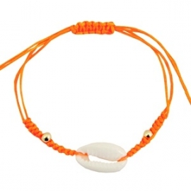 Armband met schelp Oranje