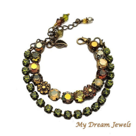 Armband Olivine met Swarovski Crystal
