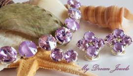 Oorstekers met Swarovski Violet