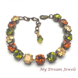 Armband Colors of Autumn met Vintage Swarovski Crystal
