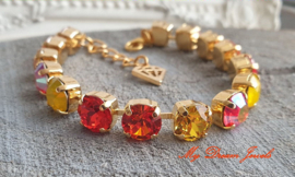 Armband Alison "Sun of Fire" met Swarovski Crystal