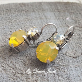 Oorbellen met Swarovski Jonquil Shine & Vintage Yellow Opal