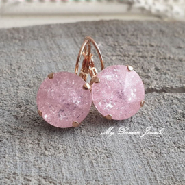Oorbellen Rivoli Crystal Light Pink Crushed