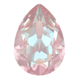 Swarovski 4320 druppel 14x10mm Crystal  Dusty Pink Delite