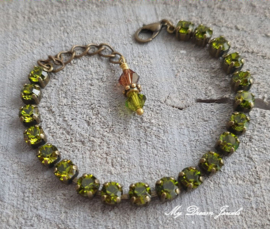 Armband Olivine met Swarovski Crystal