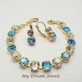 Armbandl Twinkle Aqua met  Swarovski Crystal