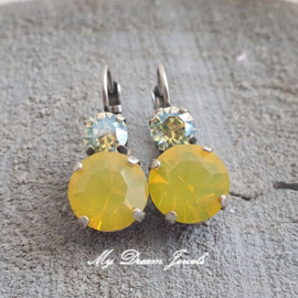 Oorbellen met Swarovski Jonquil Shine & Vintage Yellow Opal