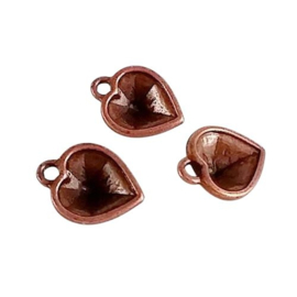 DQ Hanger Hart Koperkleurig voor Swarovski Hart 6x6,6mm