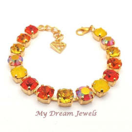 Armband Alison "Sun of Fire" met Swarovski Crystal