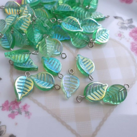 Glas hanger blaadje Light Green AB