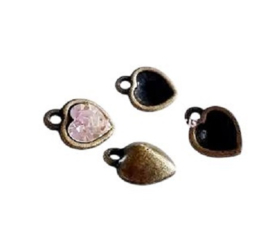 DQ Hanger Hart Antiek Bronskleurig voor Swarovski Hart 6x6,6mm