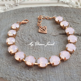 Armband Alison " Rose Water Opal " met Swarovski Crystal
