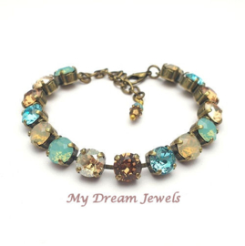 Armband Alison "Golden Pacific" met Swarovski Crystal