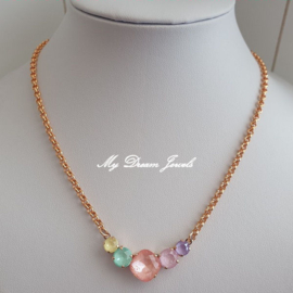 Ketting Twinkle Pastel met Swarovski Crystal