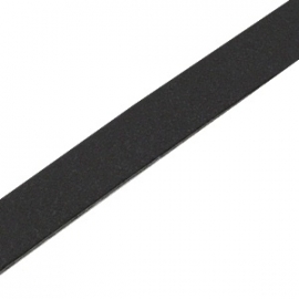 DQ Leer Plat 10mm kleur Black  Prijs per 15cm