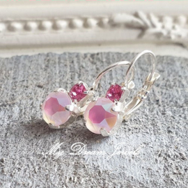 Oorbellen Fem in de kleur "Rose & Crystal Powder Rose Glow  "