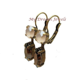 Oorbellen Swarovski Crystal Ivory Bronze