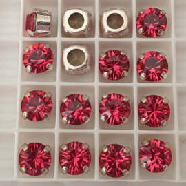 Swarovski 1028 puntsteen met rijgkastje " Indian Pink " SS39