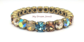 Stretch Armband Golden Pacific Glow met Swarovski Crystal