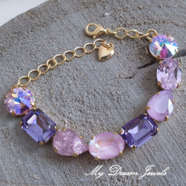 Armband "Violet & Purple" met o.a. Swarovski Crystal