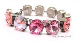 Armband "Pink Moonlight Dreams " met Swarovski Crystal