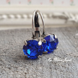 Oorbellen Alison met Swarovski Majestic Blue