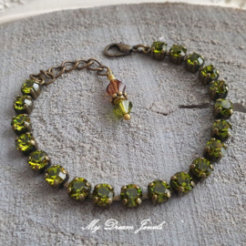 Armband Olivine met Swarovski Crystal