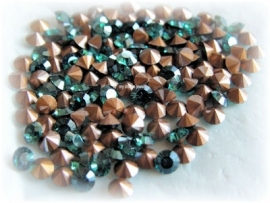 Swarovski 1012 puntsteen Indicolite Champagne 3,8mm per 12 stuks