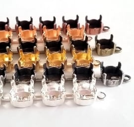 DQ Oorbellen voor Swarovski puntsteen SS29 en SS39  in 7 kleuren platings