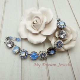 Luxe Armband  "Fairy Lily Blue " met Swarovski Crystal