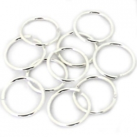 DQ Buigringen Silver Plated 6mm per 20 stuks