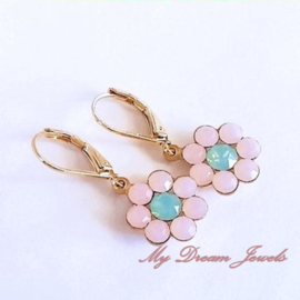 Swarovski Bloem hanger Rose Pacific Opal